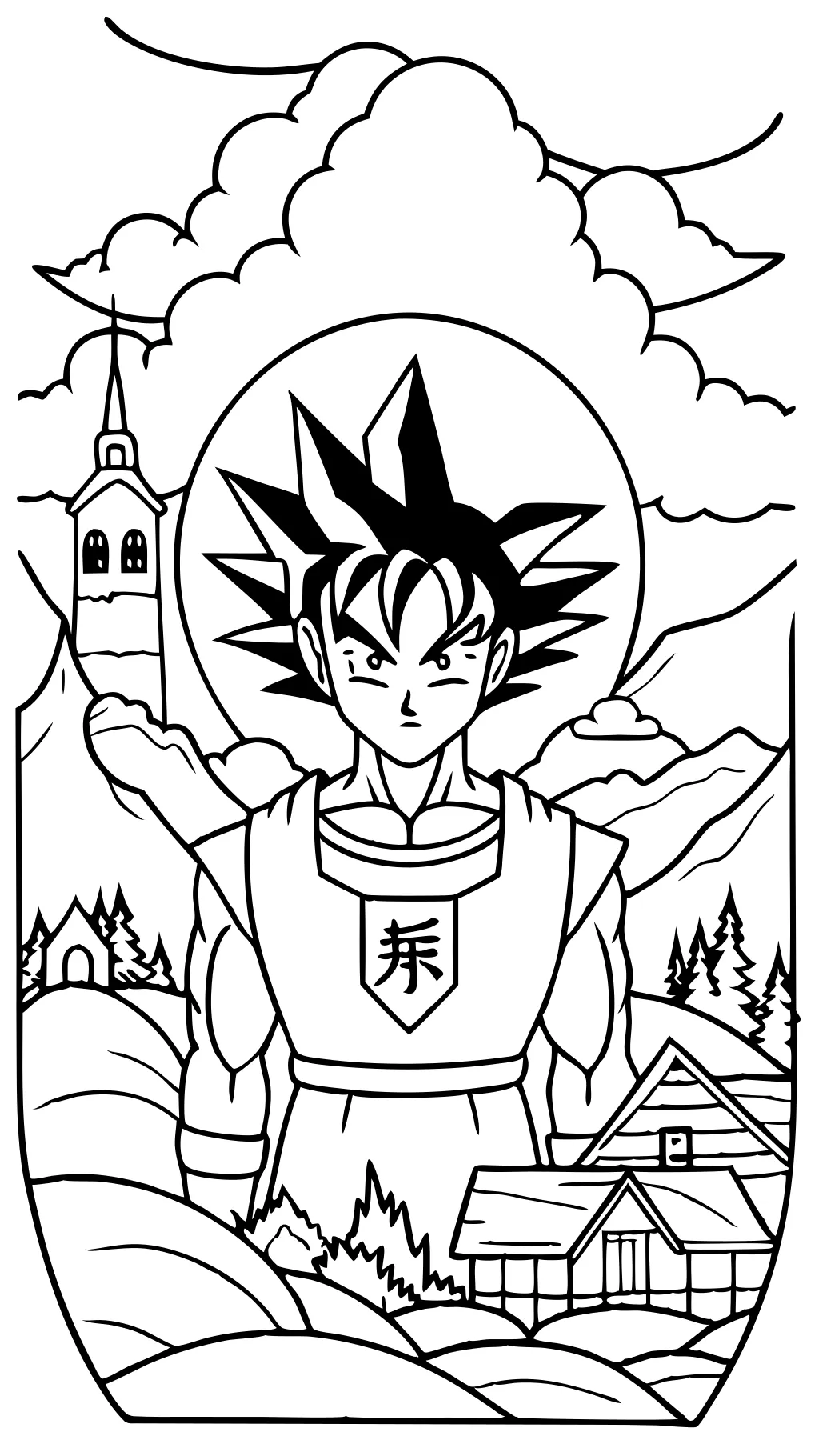 páginas para colorear imprimibles de DBZ